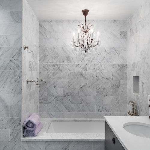 Piastrella in marmo - BIANCO CARRARA - ARTISTIC TILE - levigata / da interno / da parete