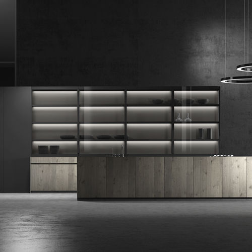 Cucina contemporanea - TEXTURA OCEANIC - MUEBLES DOCA - in legno / a U / senza maniglie
