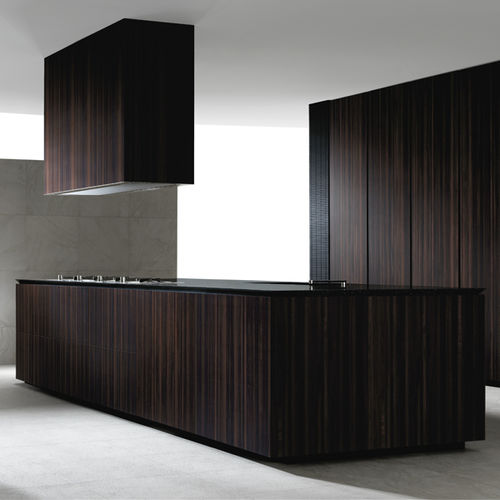 Cucina contemporanea - ANGON MOOCCA - MUEBLES DOCA - impiallacciata in legno / con isola / senza maniglie