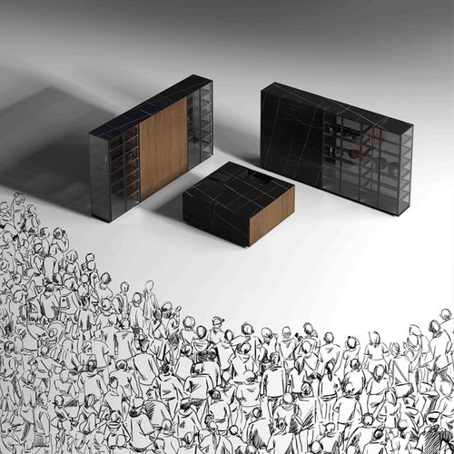 Cucina contemporanea - DERIMADE NOGAL  - MUEBLES DOCA - in noce / in vetro / con isola