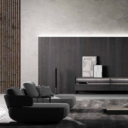 Mobile porta TV contemporaneo - BARNA ROBLE LIATH - MUEBLES DOCA - lowboard / in rovere / in vetro