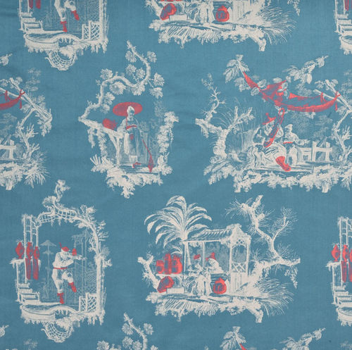 Tessuto per tende - CHINOISE  - KVADRAT - a motivi / in cotone / in seta