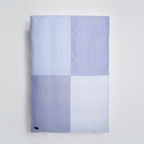 Copripiumino in cotone - WALL STREET OXFORD PATCHWORK - KVADRAT - a righe