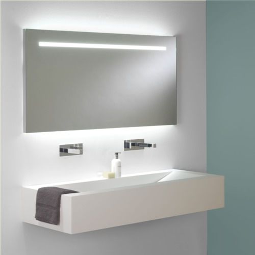 Specchio da bagno a muro - FLAIR 1250 0762 - astro - contemporaneo / rettangolare / in metallo