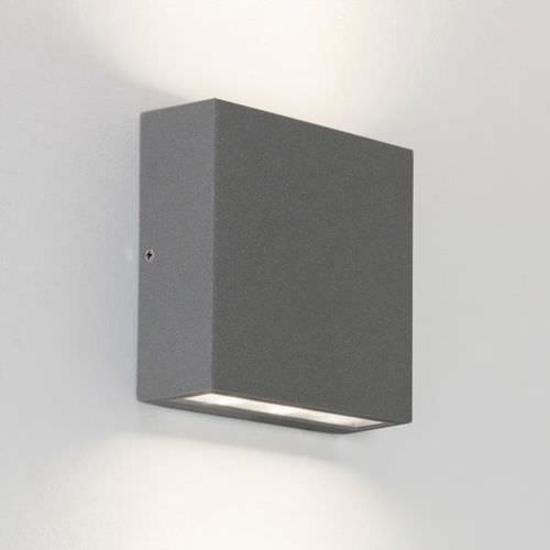 Applique contemporanea - ELIS TWIN 7204 - astro - da esterno / in acciaio / quadrata