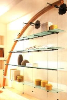 Mensola - MEDITERRANEA - LA CITTA' - design originale / in legno / in vetro