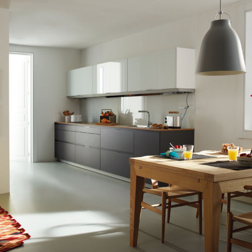 Cucina contemporanea - UMBRA-E - SANTOS - in melaminico / senza maniglie