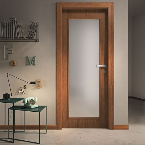 Porta da interno - AVIO : 1LV - GIDEA - in laminato / battente / vetrata
