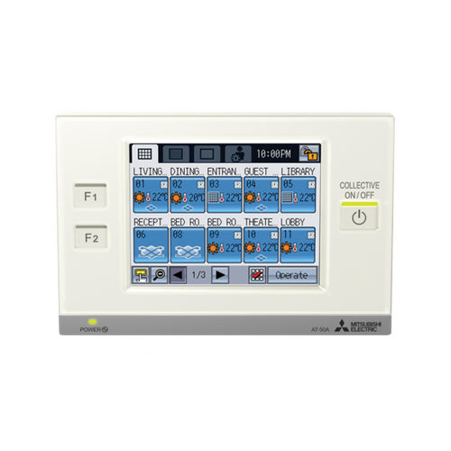 Pannello di controllo per sistema domotico - AT-50B - MITSUBISHI ELECTRIC - per sistema di ventilazione / a muro / con touch screen