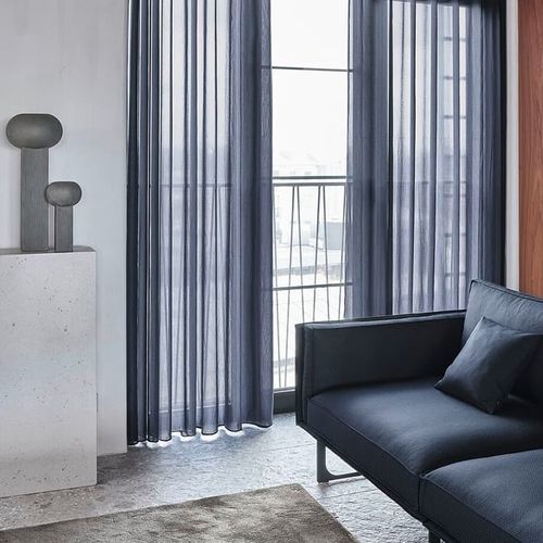 Tessuto per tende - SILENT SOUND - JAB ANSTOETZ FABRICS - a tinta unita / in Textilene® / decorativo
