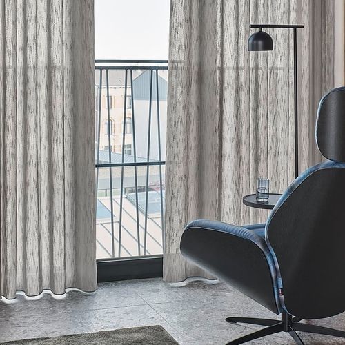 Tessuto per tende - SILENT VOLUME - JAB ANSTOETZ FABRICS - a tinta unita / in Textilene® / decorativo