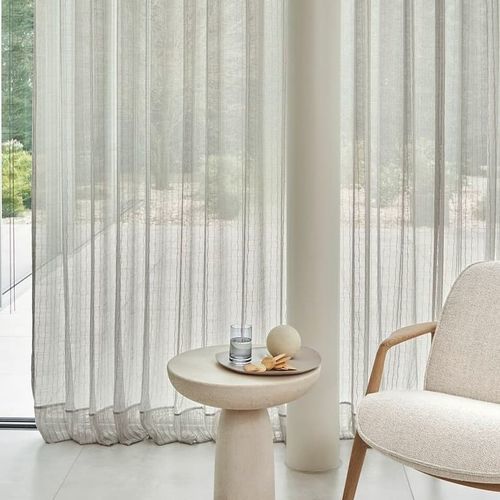 Tessuto per tende - JASKO FR - JAB ANSTOETZ FABRICS - a tinta unita / in poliestere / trasparente