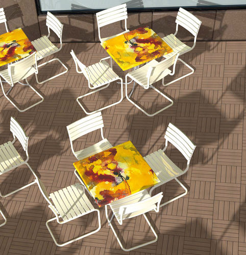 Piano per tavolo in legno - SCENA : ARTE - WERZALIT - per ristorante