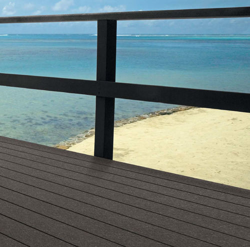 Listone per esterno in legno composito - ENTERO 2.0 - WERZALIT - con scanalature / PEFC