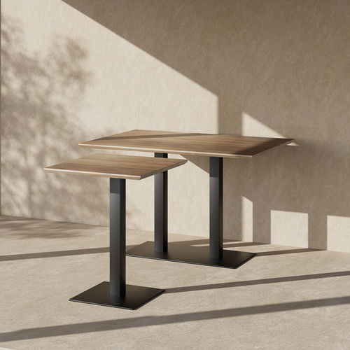 Tavolo contemporaneo - SILVA  - WERZALIT - in legno massiccio / con supporto in metallo / rettangolare