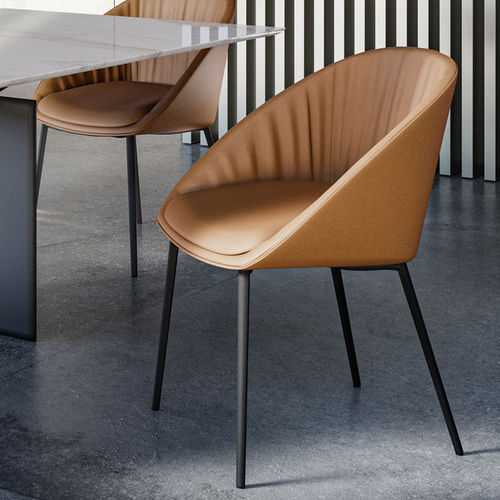 Sedia da pranzo contemporanea - DAN - DRAENERT - da interno / in tessuto / in pelle