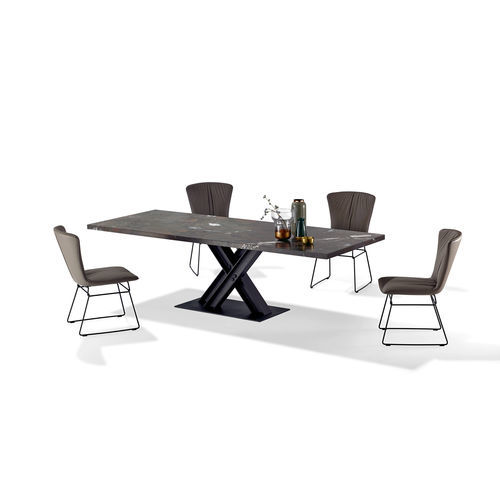 Tavolo da pranzo design industriale - VICTOR - DRAENERT - in rovere / in noce / in pietra naturale
