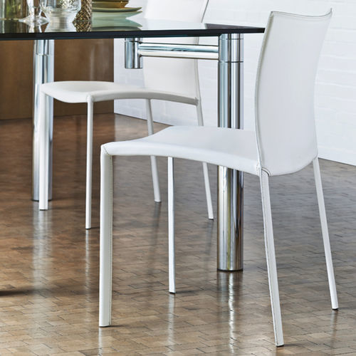 Sedia contemporanea - NOBILE - DRAENERT - da interno / in pelle / con supporto in metallo