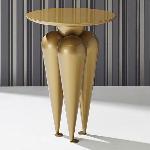 Tavolino design originale - DANSEUSE - DRAENERT - in legno / con supporto in legno / rotondo
