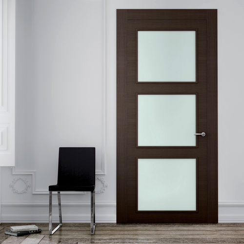 Porta da interno - CUADRAT - CARRE furniture - in legno / in vetro / battente