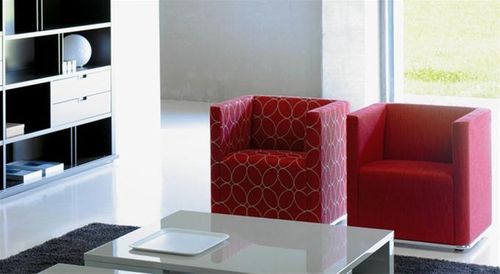 Poltrona contemporanea - GRAMMY - GRASSOLER - in tessuto / per edifici pubblici / con rotelle