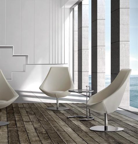 Poltrona contemporanea - RIVA - GRASSOLER - in pelle / in metallo / per edifici pubblici