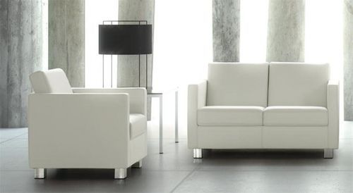 Divano compatto - ARTEMIS - GRASSOLER - contemporaneo / in pelle / bianco
