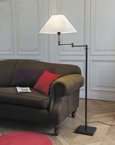 Lampada da terra - LD20 - CASADISAGNE - in ottone / in tessuto / classica