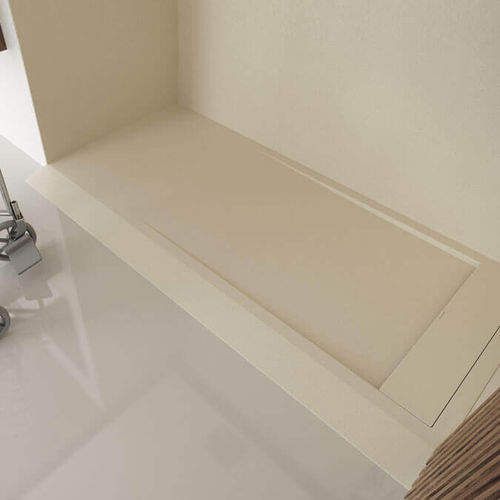 Piatto doccia rettangolare - MATIS - PROFILTEK - da appoggio / ultrapiatto / in resina