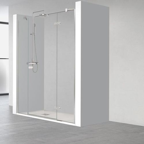 Parete doccia battente - GA-209 - PROFILTEK - fissa / a nicchia / in vetro temprato
