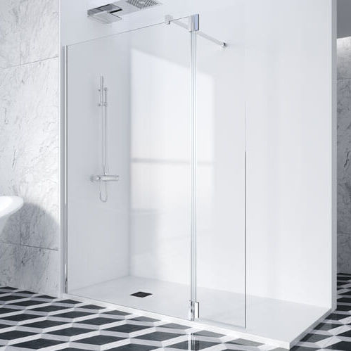 Parete doccia fissa - FIXE PF-2000 - PROFILTEK - d'angolo / in vetro temprato / su misura