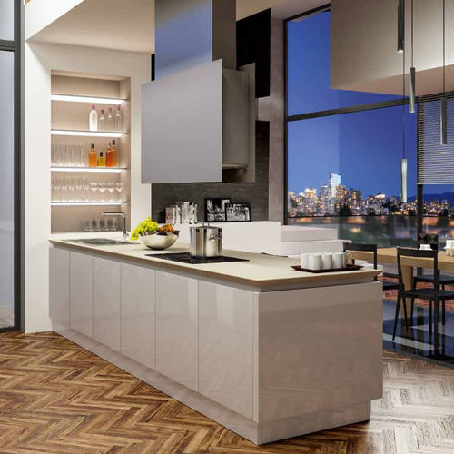 Cucina contemporanea - B50 - BERLONI - in laminato / con isola / senza maniglie