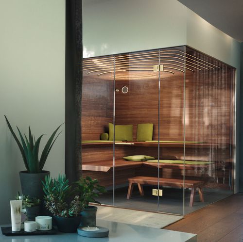 Sauna per uso residenziale - AURORA - KLAFS - in legno / in vetro / per interni