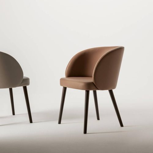 Sedia design minimalista - LV 101 - LAURAMERONI - da interno / in tessuto / in velluto
