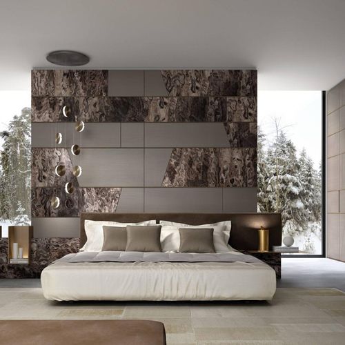 Letto matrimoniale - SYMPHONY  - LAURAMERONI - contemporaneo / con testiera imbottita / con comodini
