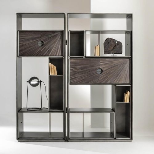 Libreria modulare - Talento - LAURAMERONI - contemporanea / in legno tinto / nera