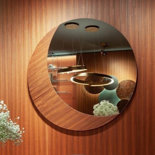 Specchio a muro - Décor - LAURAMERONI - contemporaneo / rotondo / in legno