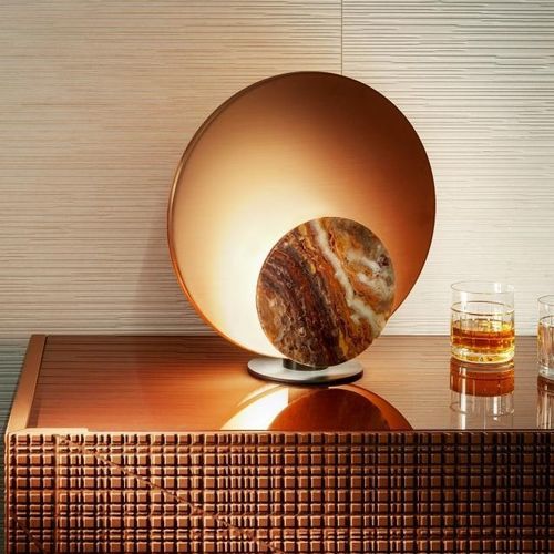 Lampada da tavolo - Clis  - LAURAMERONI - in ottone / in rame / in onice