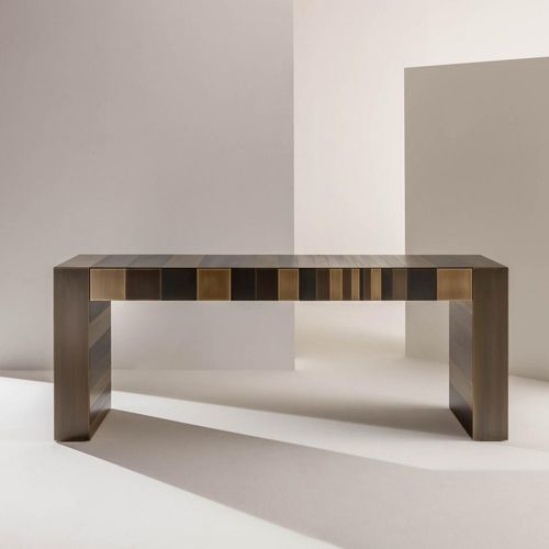 Scrivania da terra - ST 50 - LAURAMERONI - contemporanea / in legno / in metallo