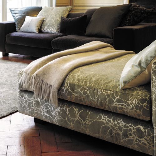 Tessuto da tappezzeria - VELVET MARBLE - Fischbacher 1819 - a motivi / in poliestere / in cotone