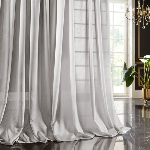 Tendina voile a righe - SYMPHONY STRIPE - Fischbacher 1819 - in viscosa / in seta / in poliestere