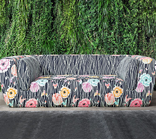 Tessuto da tappezzeria - POPPIES NIGHT - MISSONI HOME - multicolore / a fiori / in cotone