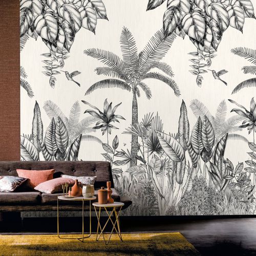 Carta da parati contemporanea - IPANEMA - CASAMANCE - in vinile / con motivi naturali / aspetto tessuto