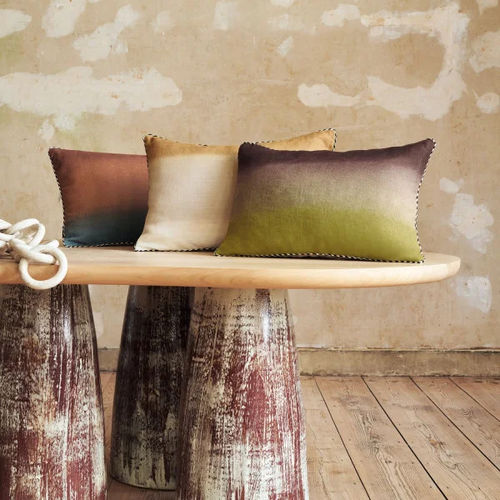 Cuscino rettangolare - AURORE  - CASAMANCE - a righe / per uso residenziale / in lino