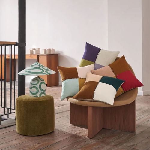 Cuscino quadrato - CENTON  - CASAMANCE - con motivi geometrici / per uso residenziale / in lino