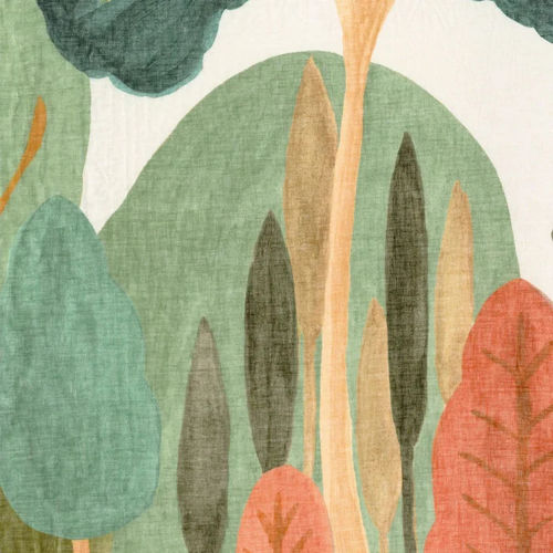 Tendina voile a fiori - JARDIN D'ESTE  - CASAMANCE - in lino / trasparente / con motivo stampato