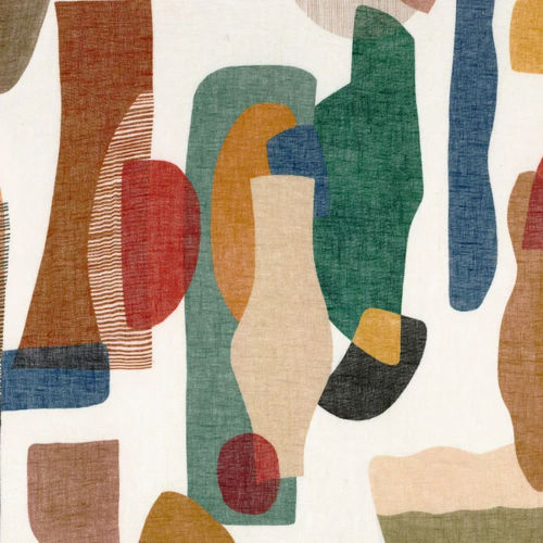 Tessuto per tende - MACHAYA PRINT  - CASAMANCE - a motivi / in lino / in tela