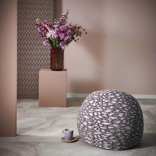 Pouf contemporaneo - EARTH - casalis - in lana / in lana merinos / tondo