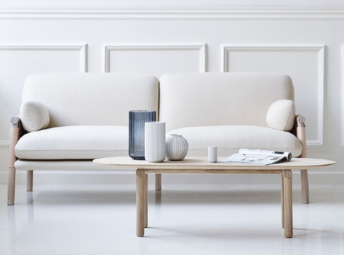 Tavolino basso contemporaneo - SAVANNAH: EJ 880 - Erik Jørgensen - in legno / ovale / professionale