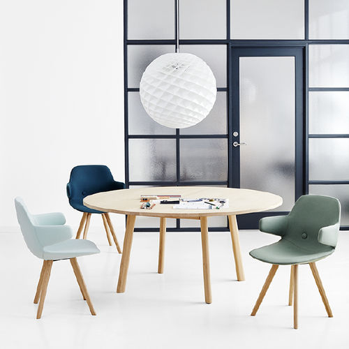 Tavolo da pranzo contemporaneo - EYES: EJ 2-T - Erik Jørgensen - in rovere / in MDF laccato / rettangolare